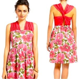 Floral Pink Dress, Electric Love Light for Anthropologie
